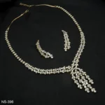 NS-396 - Graceful Modern Designer American Diamond Necklace Set for Receptions and Parties