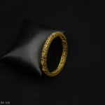 BA-108 - Beautiful Gold Plated Filigree Flower Design Traditional Bangle for Special Occasions