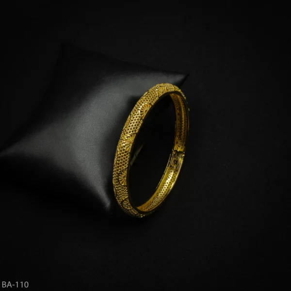 BA-110 - Gold Plated Subtle and Elegant Bangle for a Minimalist Traditional Look