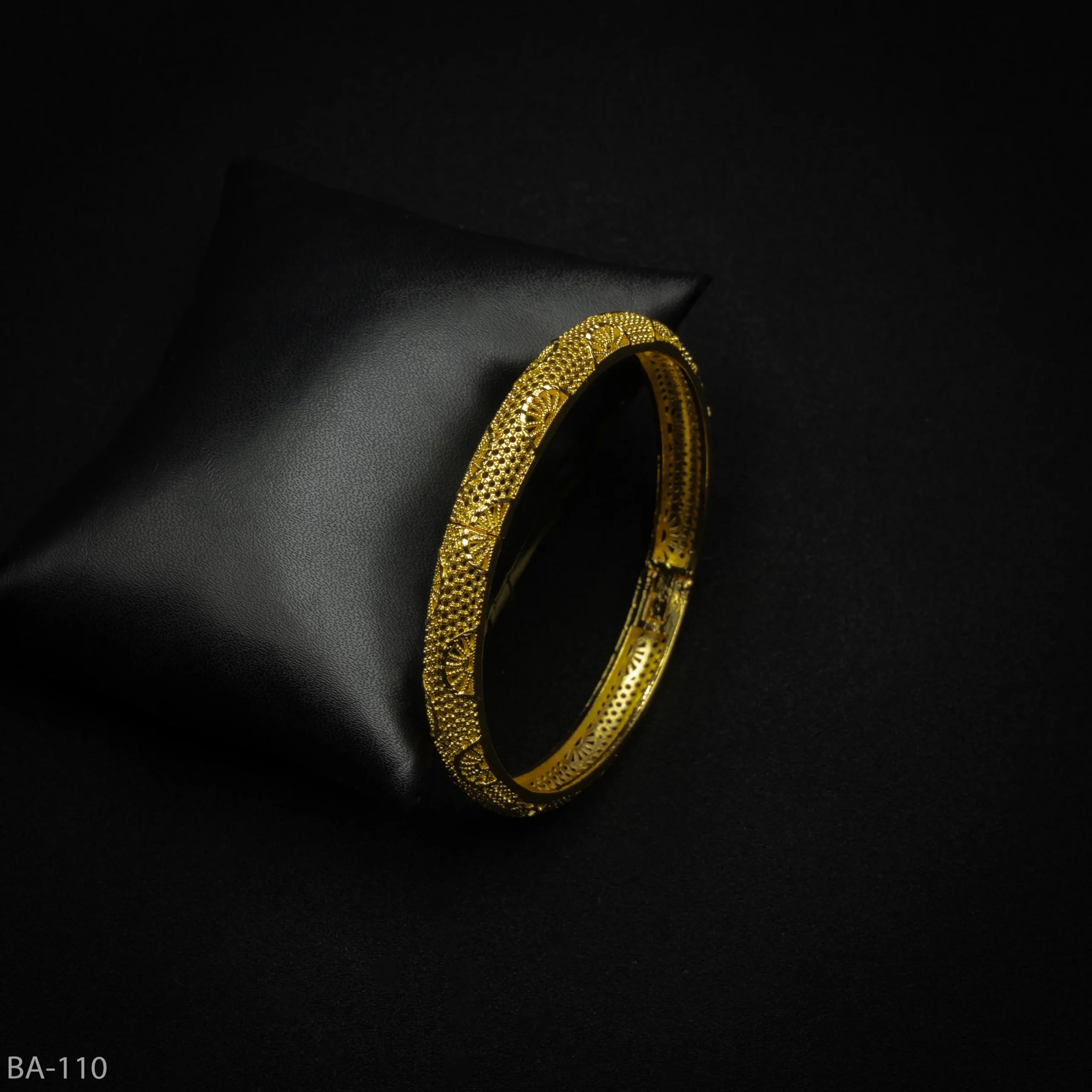 BA-110 - Gold Plated Subtle and Elegant Bangle for a Minimalist Traditional Look BA-110 - Gold Plated Subtle and Elegant Bangle for a Minimalist Traditional Look