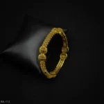 BA-112 - Unique Gold Ball Design Modern Statement Bangle for a Bold Look