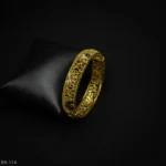 BA-114 - Flower & Vine Cutwork Gold Plated Heavy-Look Traditional Bangle for Sarees