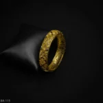 BA-115 - Classic Wedding and Festive Wear Gold Plated Bangle with Intricate Net Pattern