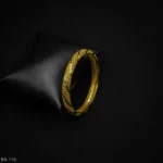 BA-116 - Gold Plated Textured Net Design Bangle for Weddings and Traditional Events
