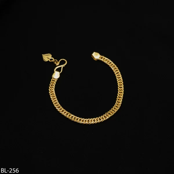 BL-256 - Classic Stylish Gold Plated Curb Chain Bracelet