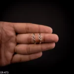 ER-473 - Everyday Glam Modern Square-Set American Diamond Huggie Hoop Earrings