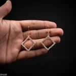 ER-659 - Geometric Sparkle Look Bold Square Dangle Earrings