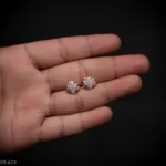 ER-674 - Gold Plated Mini American Diamond Flower Stud Earrings