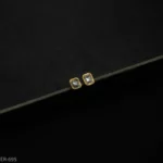 ER-695 - Modern and Elegant Gold Plated Solitaire Style Studs for Office Wear