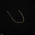 BL-257 - Minimalist & Versatile Gold Plated Twisted Rope Chain Bracelet for Women with Adjustable Fit