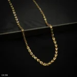 CH-358 - Radiant Gold Tone Chain Featuring White Crystal Beaded Links