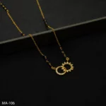 MA-106 - Gold Plated Modern Sun Pendant Stylish and Modern Mangalsutra