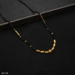 MA-108 - Traditional Fusion Mangalsutra with Elongated Gold Plated Charms