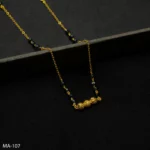MA-107 - Dainty and Light Minimalist Mangalsutra with Gold Plated Beads