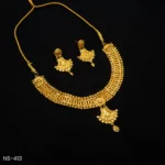 NS-413 - Embrace Tradition Intricate Gold Plated Traditional Festive Necklace Set